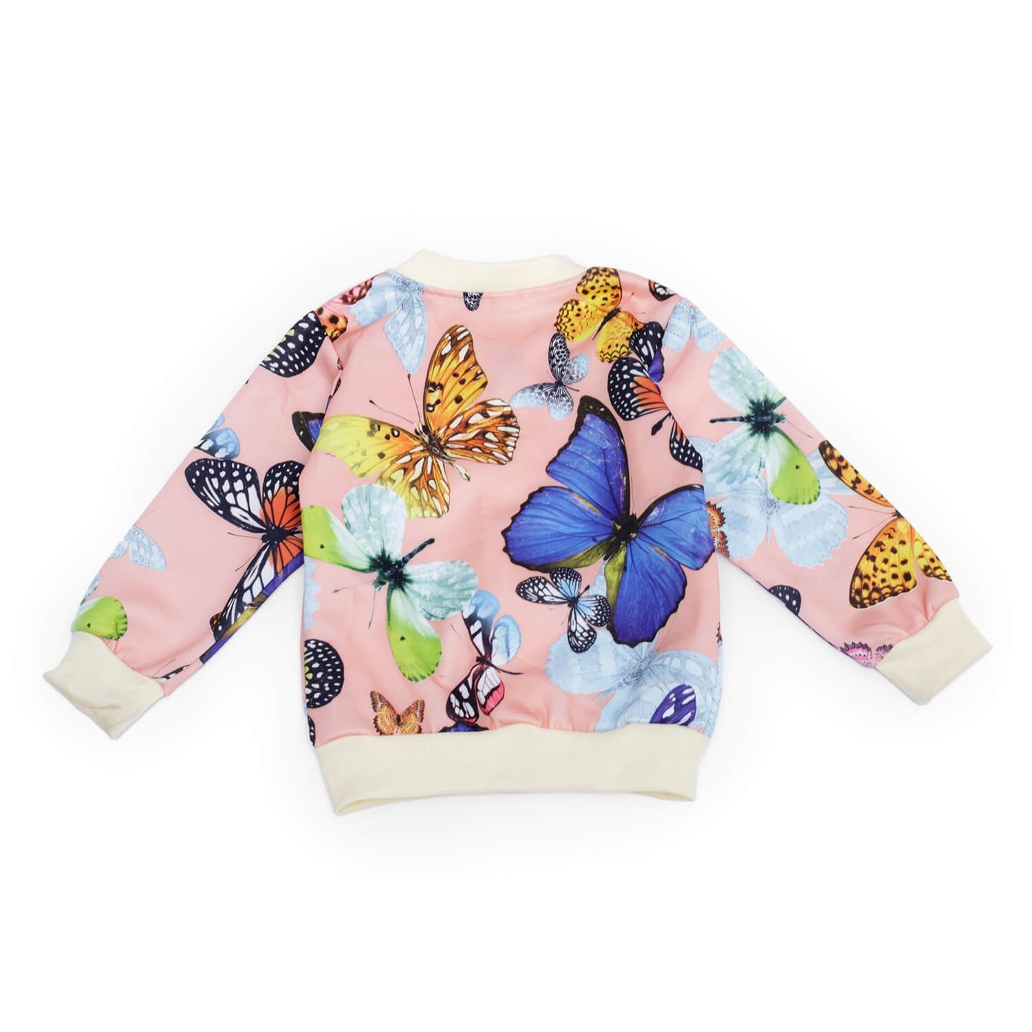 Pink Butterfly Kids Zipper Jacket and Track Pant set - Little Surprise BoxPink Butterfly Kids Zipper Jacket and Track Pant set