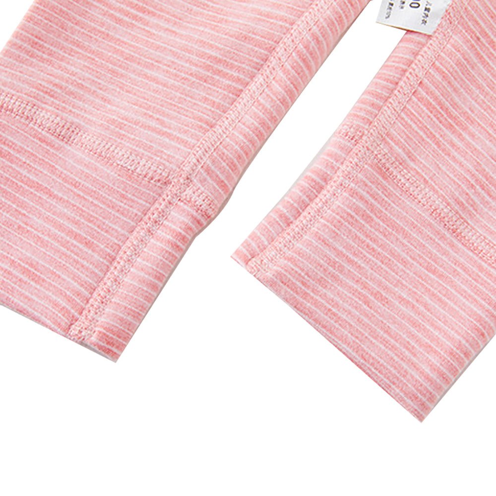 Pink Crewneck Upper & Lower Body Thermal Winter Warmers For Kids-Set Of 2 Pcs  - Little Surprise BoxPink Crewneck Upper & Lower Body Thermal Winter Warmers For Kids-Set Of 2 Pcs 