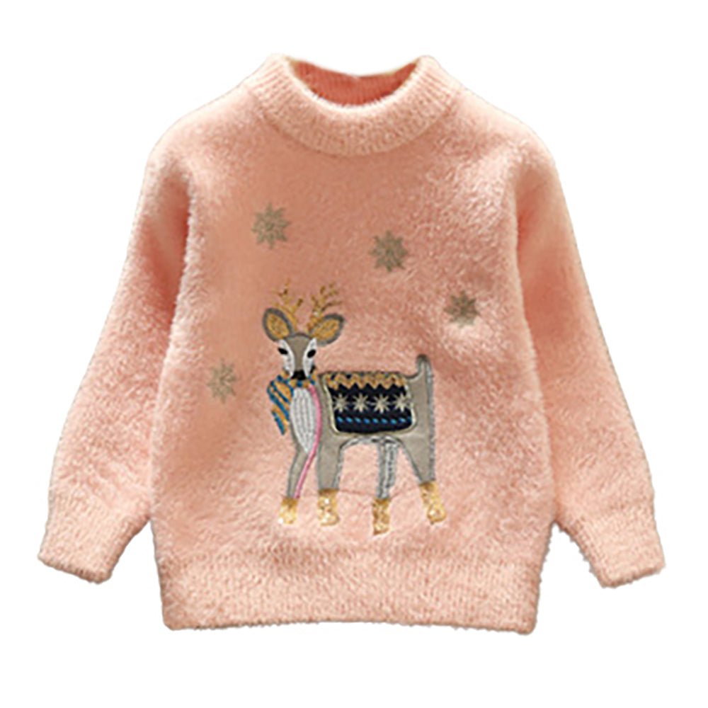 Pink Decked Reindeer Warmer Cardigan & Christmas Sweater for toddlers & Kids - Little Surprise BoxPink Decked Reindeer Warmer Cardigan & Christmas Sweater for toddlers & Kids