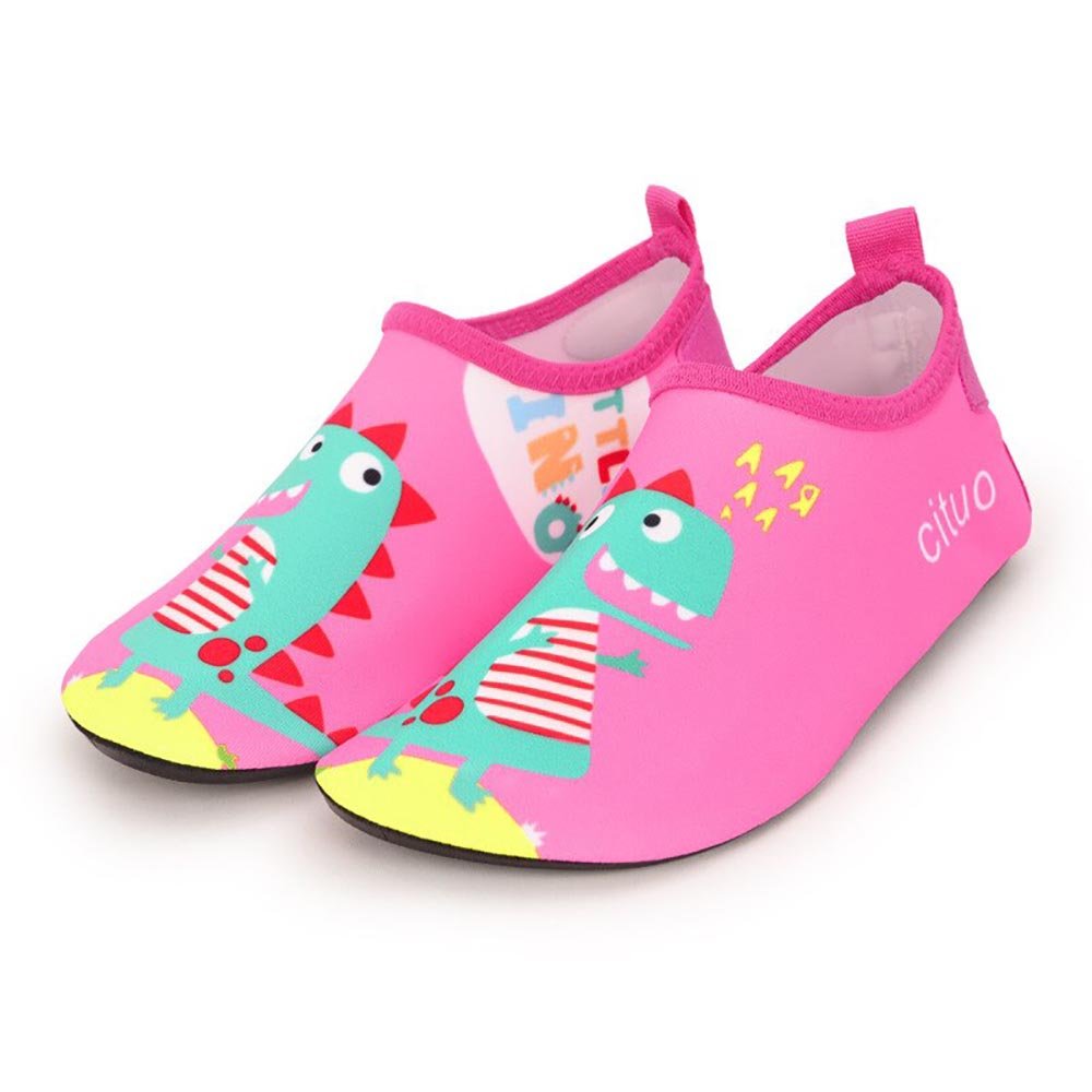 Pink Dino Non- slip, Quick dry Beach shoes for kids - Little Surprise BoxPink Dino Non- slip, Quick dry Beach shoes for kids