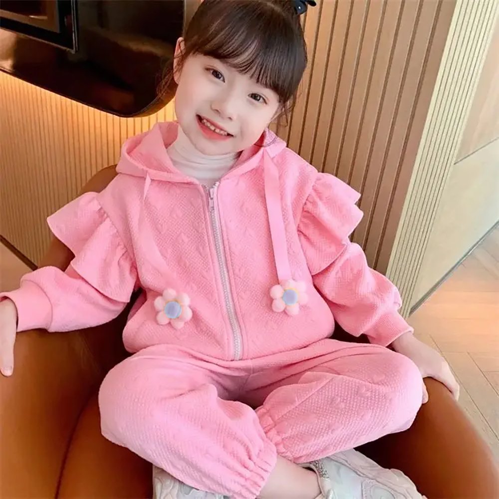 Pink Mini Heart 2 pc Track suit set for Toddlers and Kids - Little Surprise BoxPink Mini Heart 2 pc Track suit set for Toddlers and Kids