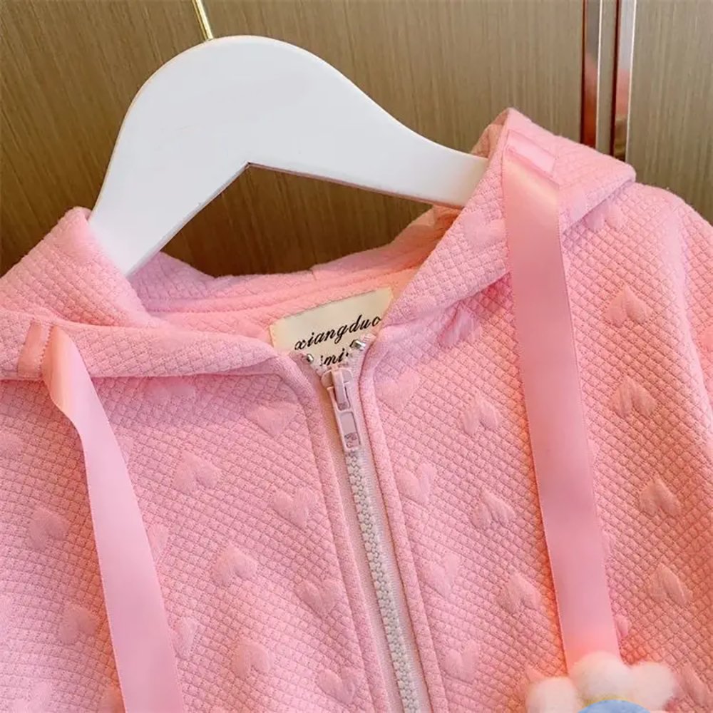 Pink Mini Heart 2 pc Track suit set for Toddlers and Kids - Little Surprise BoxPink Mini Heart 2 pc Track suit set for Toddlers and Kids