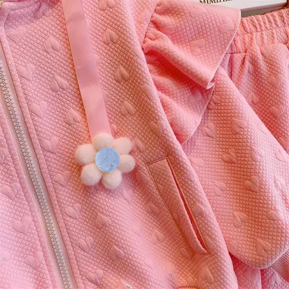 Pink Mini Heart 2 pc Track suit set for Toddlers and Kids - Little Surprise BoxPink Mini Heart 2 pc Track suit set for Toddlers and Kids