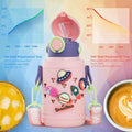 Pink Planet Fun Toy Trinkets theme temperature control Insulated Vacuum Flask Kids Stainless Steel Water Bottle with silicone cover and Thick Strap - Little Surprise BoxPink Planet Fun Toy Trinkets theme temperature control Insulated Vacuum Flask Kids Stainless Steel Water Bottle with silicone cover and Thick Strap