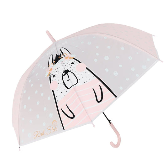 Pink Translucent Bunny Hugs, Rain and All-season Umbrella for Kids & Adults - Little Surprise BoxPink Translucent Bunny Hugs, Rain and All-season Umbrella for Kids & Adults