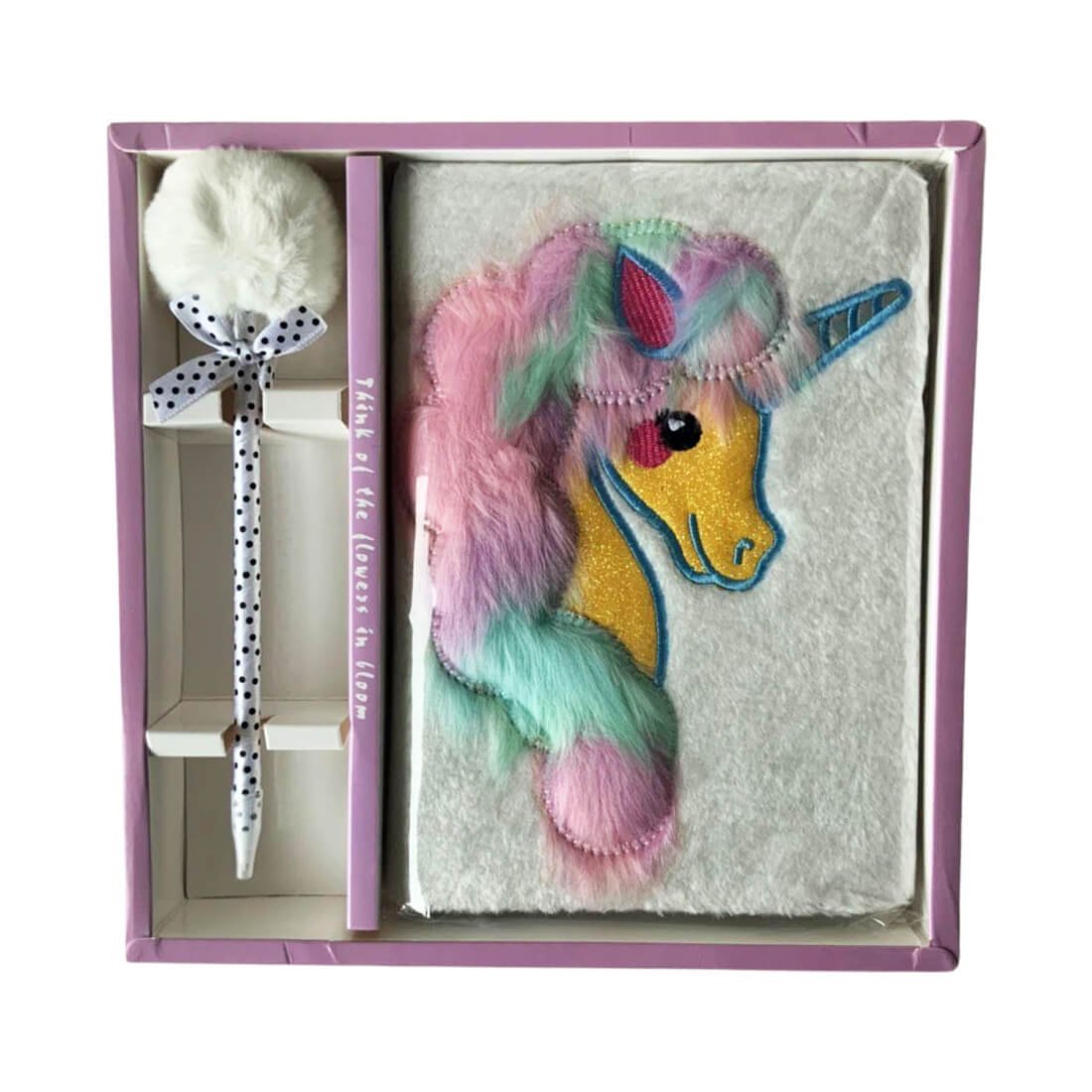 Pink Unicorn White Notebook - Little Surprise BoxPink Unicorn White Notebook