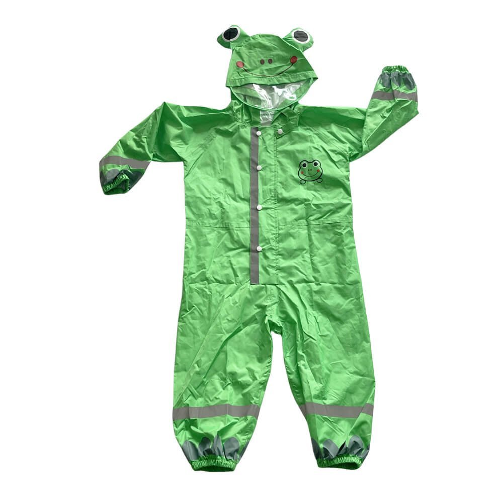 Plop Green Frog Playsuit Raincoat - Little Surprise BoxPlop Green Frog Playsuit Raincoat
