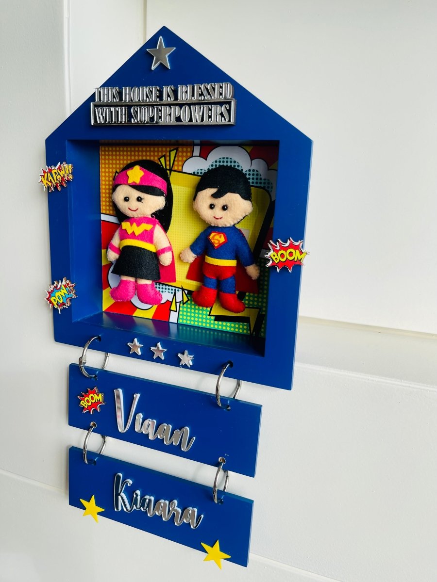 Power Brother & Sister Personalised Name Plaque - Little Surprise BoxPower Brother & Sister Personalised Name Plaque
