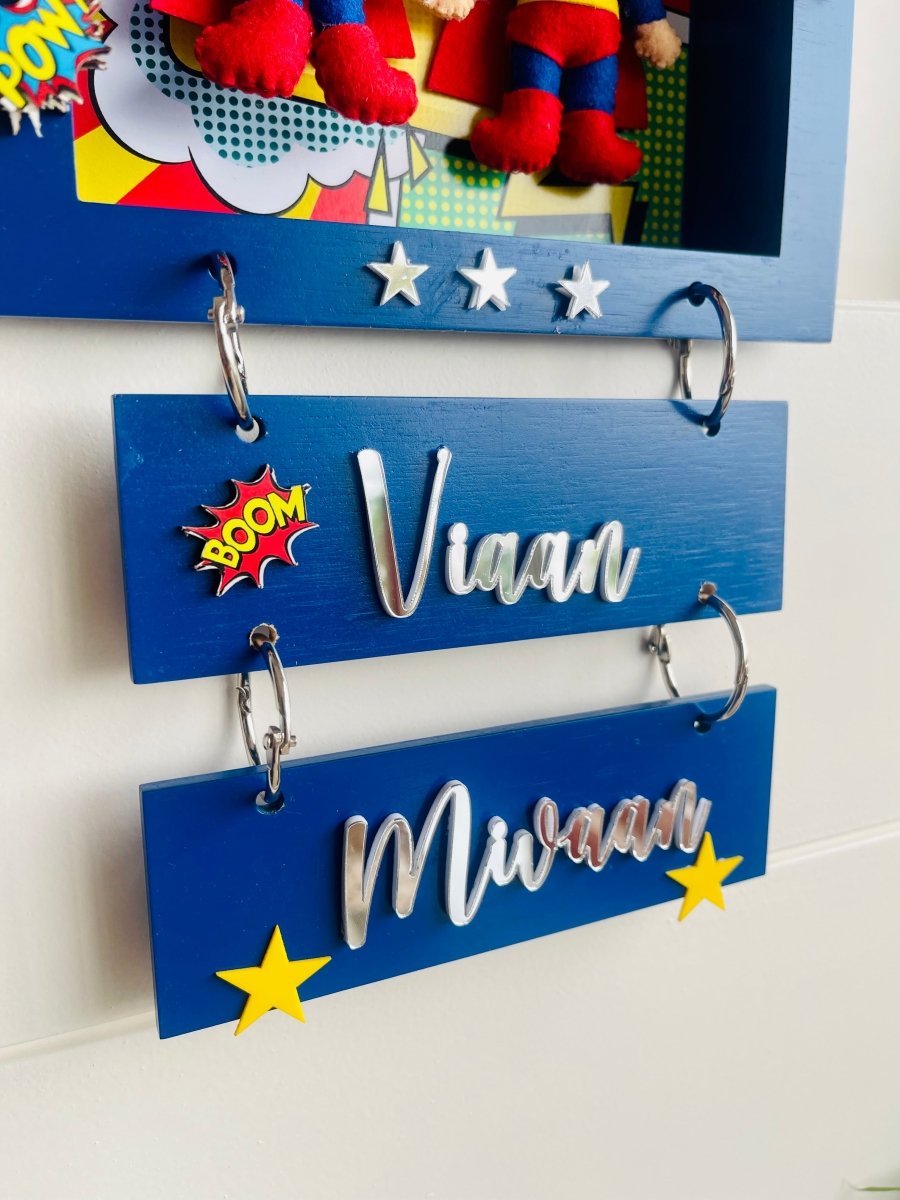 Power brothers Personalised Name Plaque - Little Surprise BoxPower brothers Personalised Name Plaque