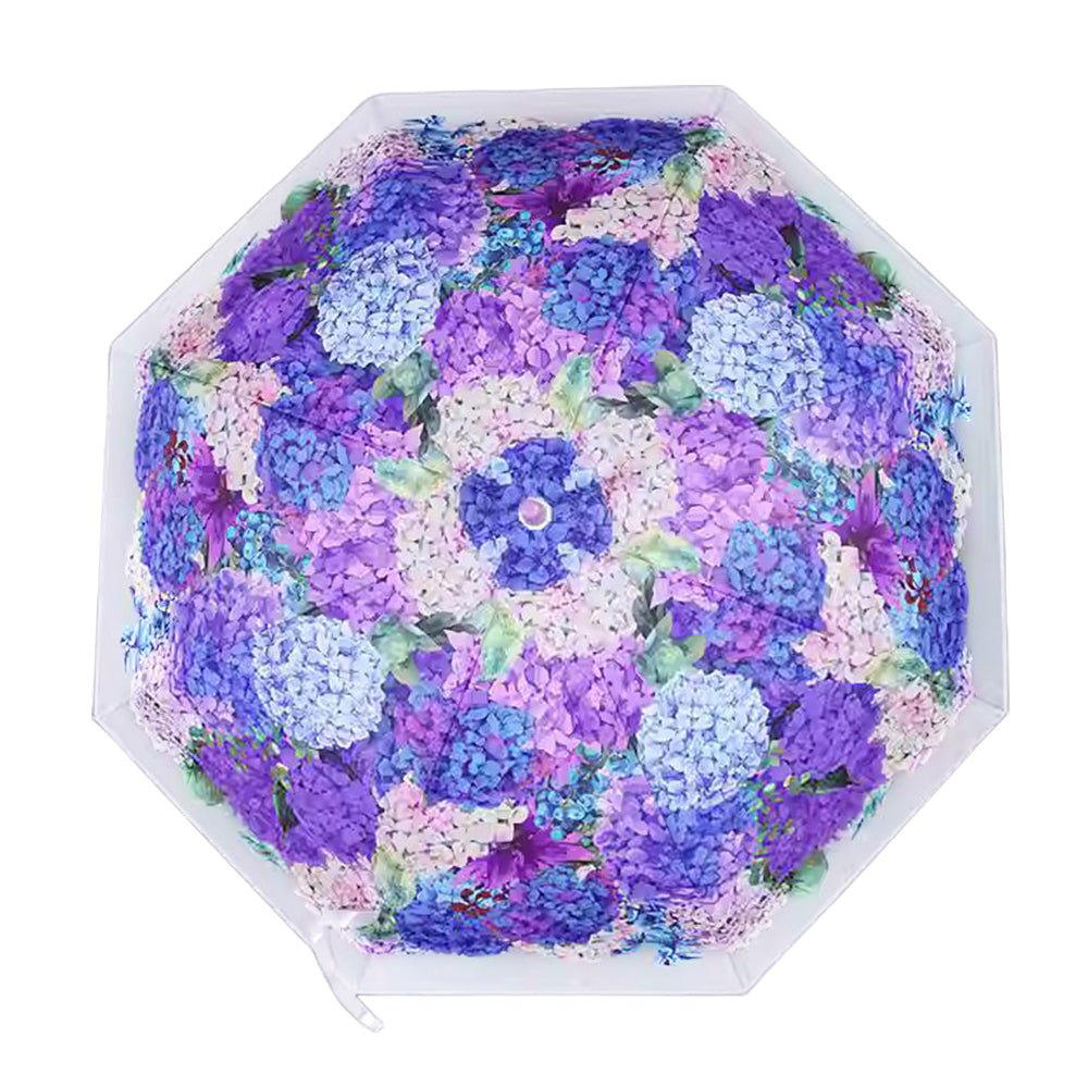 Purple Hydrangea Bunch Floral Print Translucent All-season Umbrella for Kids & Adults - Little Surprise BoxPurple Hydrangea Bunch Floral Print Translucent All-season Umbrella for Kids & Adults
