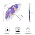 Purple Hydrangea Bunch Floral Print Translucent All-season Umbrella for Kids & Adults - Little Surprise BoxPurple Hydrangea Bunch Floral Print Translucent All-season Umbrella for Kids & Adults