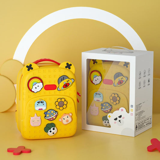 Quirky Yellow Tic Tac Movable Trinkets Backpack - Little Surprise BoxQuirky Yellow Tic Tac Movable Trinkets Backpack
