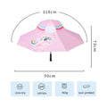 Rainbow Uni theme, Unique Spanish Patio Style Kids Umbrella, 5-12 years, Pink - Little Surprise BoxRainbow Uni theme, Unique Spanish Patio Style Kids Umbrella, 5-12 years, Pink