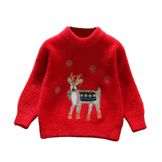 Red Decked Reindeer Warmer Cardigan & Christmas Sweater for toddlers & Kids - Little Surprise BoxRed Decked Reindeer Warmer Cardigan & Christmas Sweater for toddlers & Kids