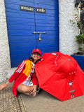 Red Riding Hood theme, Unique Spanish Patio Style Kids Umbrella, 5-12 years,Red - Little Surprise BoxRed Riding Hood theme, Unique Spanish Patio Style Kids Umbrella, 5-12 years,Red