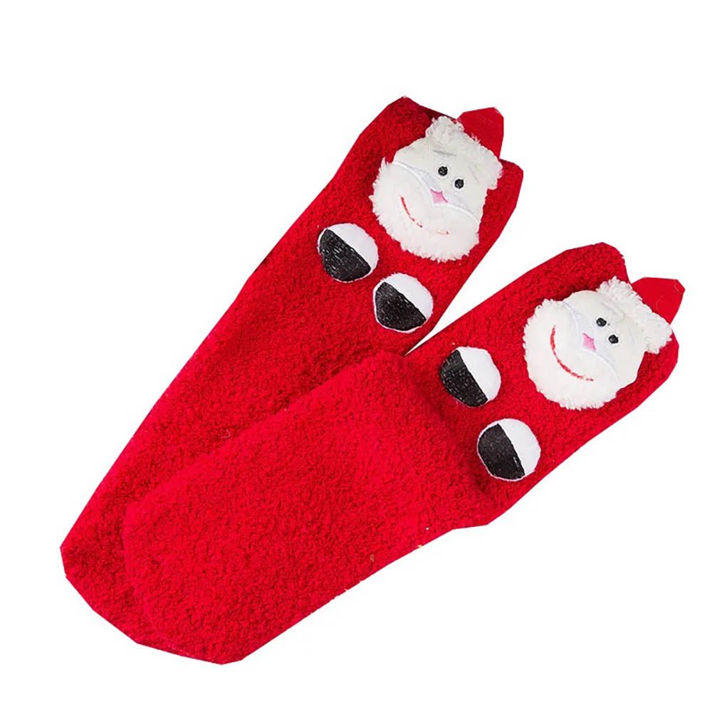 Red Santa Woolen Christmas Socks for Infants (0-12) months - Little Surprise BoxRed Santa Woolen Christmas Socks for Infants (0-12) months