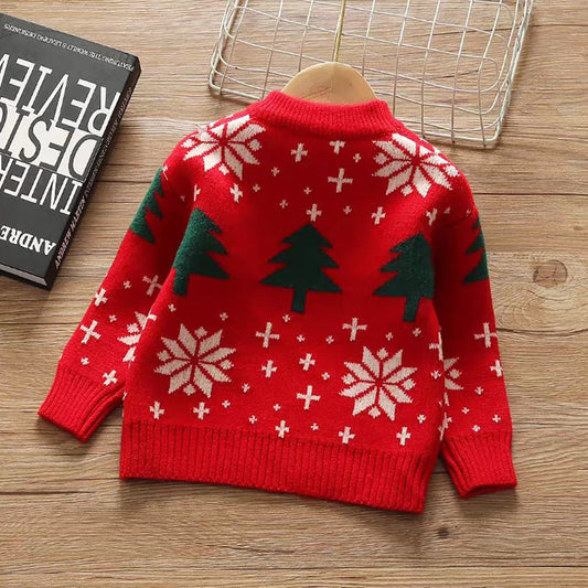 Red Wonderland Warmer, Cardigan & Christmas Sweater for Kids - Little Surprise BoxRed Wonderland Warmer, Cardigan & Christmas Sweater for Kids