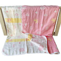 Reindeer Print (Pink) 3 pcs Combo of Muslin Blanket, Square Napkin and Burp Napkin Set - Little Surprise BoxReindeer Print (Pink) 3 pcs Combo of Muslin Blanket, Square Napkin and Burp Napkin Set