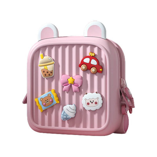 Rose Pink Mini Movable Trinkets Fashion Backpack - Little Surprise BoxRose Pink Mini Movable Trinkets Fashion Backpack