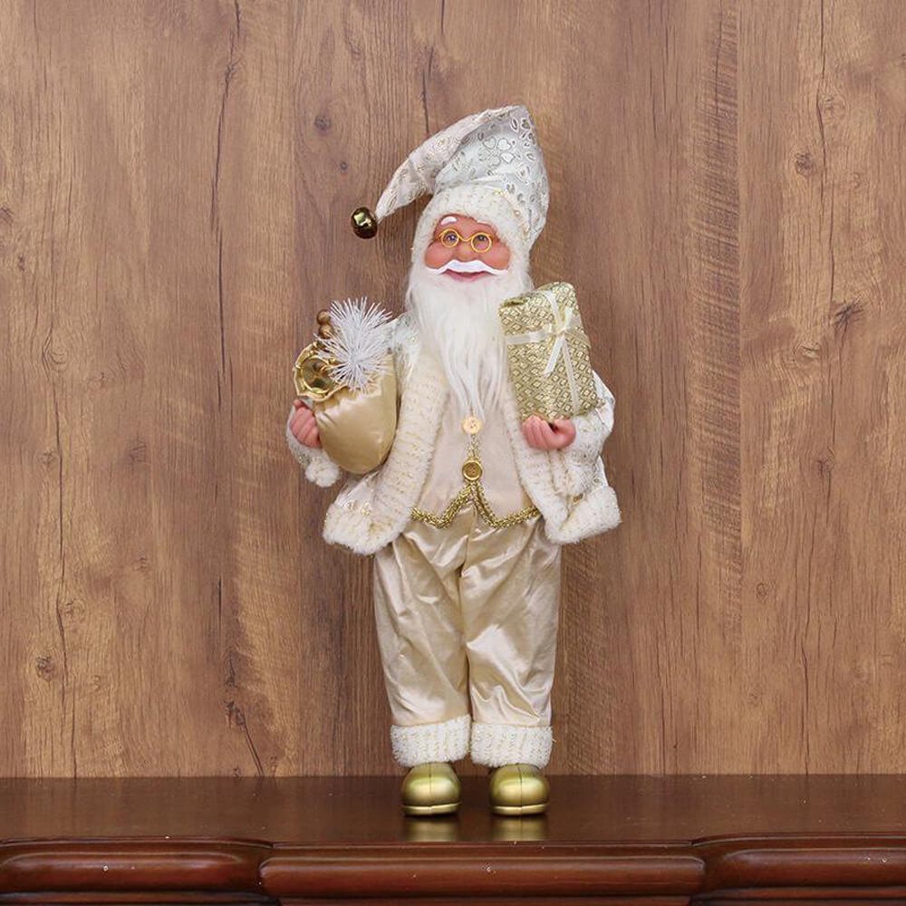Royal Gold Outfit Self Standing Santa Claus Christmas Table Decor - Little Surprise BoxRoyal Gold Outfit Self Standing Santa Claus Christmas Table Decor