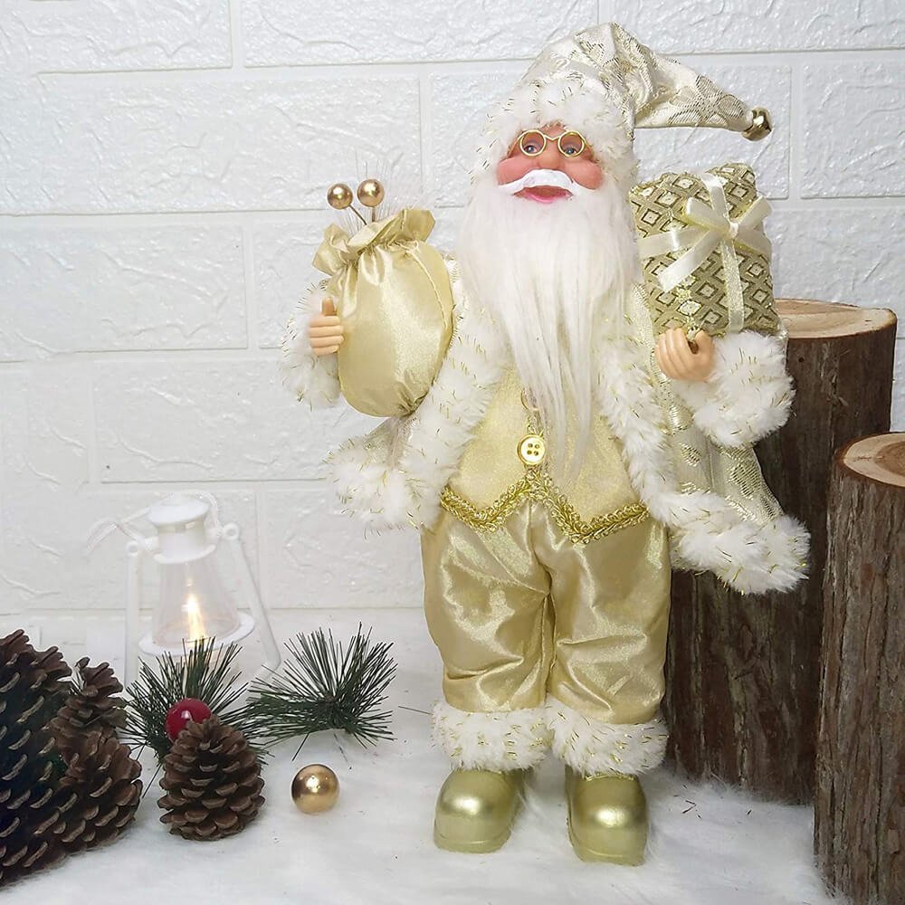 Royal Gold Outfit Self Standing Santa Claus Christmas Table Decor - Little Surprise BoxRoyal Gold Outfit Self Standing Santa Claus Christmas Table Decor