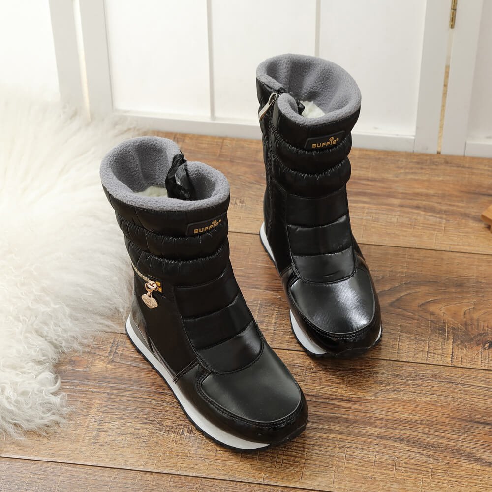 Shiny Black Women Winter / Snow Boots - Little Surprise BoxShiny Black Women Winter / Snow Boots