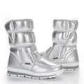 Silver Shiny Hologram Kids Winter / Snow Boots - Little Surprise BoxSilver Shiny Hologram Kids Winter / Snow Boots