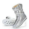 Silver Shiny Hologram Kids Winter / Snow Boots - Little Surprise BoxSilver Shiny Hologram Kids Winter / Snow Boots