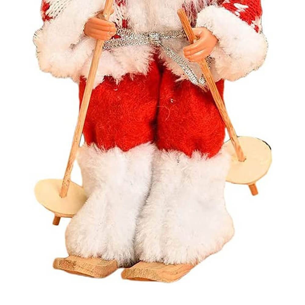 Snowflakes Skiing Santa Christmas Tree Ornament - Little Surprise BoxSnowflakes Skiing Santa Christmas Tree Ornament