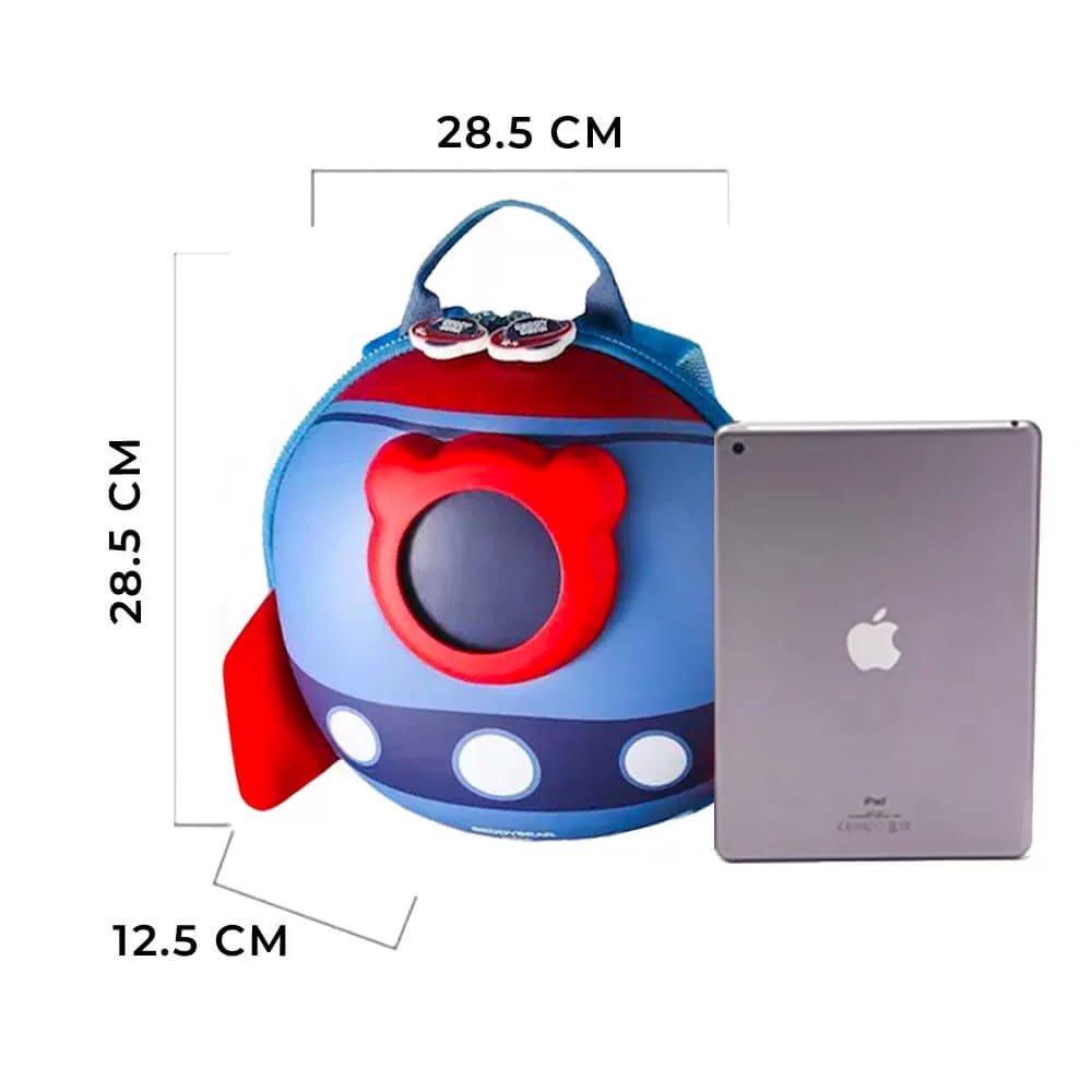 Space Capsule 3d Fins Light weighted Backpack for Toddlers & Kids - Little Surprise BoxSpace Capsule 3d Fins Light weighted Backpack for Toddlers & Kids
