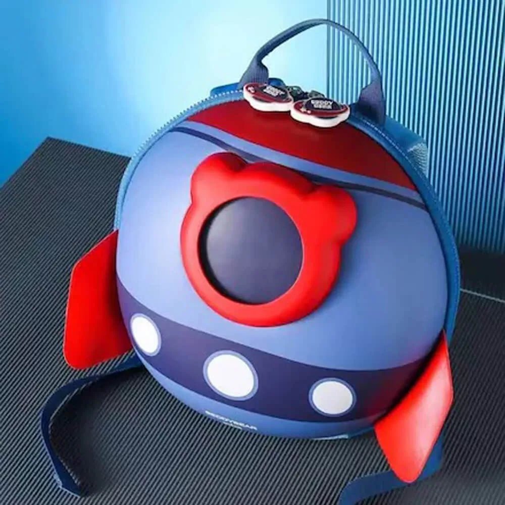 Space Capsule 3d Fins Light weighted Backpack for Toddlers & Kids - Little Surprise BoxSpace Capsule 3d Fins Light weighted Backpack for Toddlers & Kids