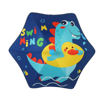 Splashing Dino theme, Canopy Shape Umbrella for Kids, 2-6yrs. - Little Surprise BoxSplashing Dino theme, Canopy Shape Umbrella for Kids, 2-6yrs.