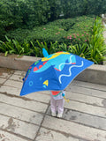 Splashing Dino theme, Canopy Shape Umbrella for Kids, 2-6yrs. - Little Surprise BoxSplashing Dino theme, Canopy Shape Umbrella for Kids, 2-6yrs.