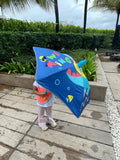 Splashing Dino theme, Canopy Shape Umbrella for Kids, 2-6yrs. - Little Surprise BoxSplashing Dino theme, Canopy Shape Umbrella for Kids, 2-6yrs.