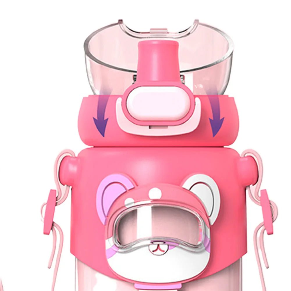 Stainless Steel Astro Bear water bottle – Pink - Little Surprise BoxStainless Steel Astro Bear water bottle – Pink