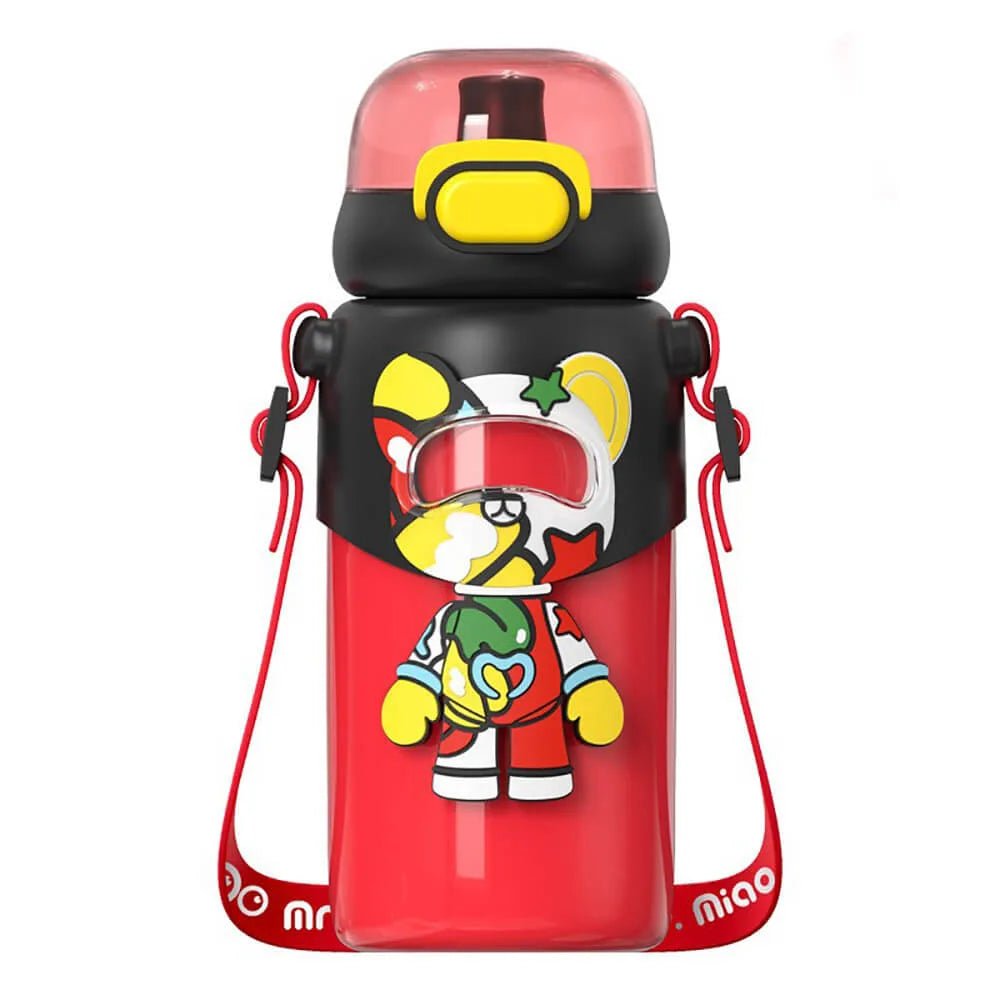 Stainless Steel Astro Bear water bottle – Red - Little Surprise BoxStainless Steel Astro Bear water bottle – Red