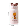 Stainless Steel Water Bottle with Matching Cover & Soft Toy, Giraffe - Little Surprise BoxStainless Steel Water Bottle with Matching Cover & Soft Toy, Giraffe