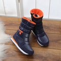 Stunning Black & Orange Zipper Women Winter / Snow Boots - Little Surprise BoxStunning Black & Orange Zipper Women Winter / Snow Boots