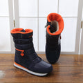 Stunning Black & Orange Zipper Women Winter / Snow Boots - Little Surprise BoxStunning Black & Orange Zipper Women Winter / Snow Boots