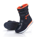 Stunning Black & Orange Zipper Women Winter / Snow Boots - Little Surprise BoxStunning Black & Orange Zipper Women Winter / Snow Boots