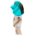 Summer Hat with wide Neck Flap for Kids, (3-10yrs), Teal Dino - Little Surprise BoxSummer Hat with wide Neck Flap for Kids, (3-10yrs), Teal Dino