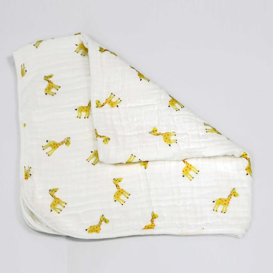 Tall Giraffe designed Baby Muslin Cotton Bath Towel/Baby Blanket/Swaddle - Little Surprise BoxTall Giraffe designed Baby Muslin Cotton Bath Towel/Baby Blanket/Swaddle