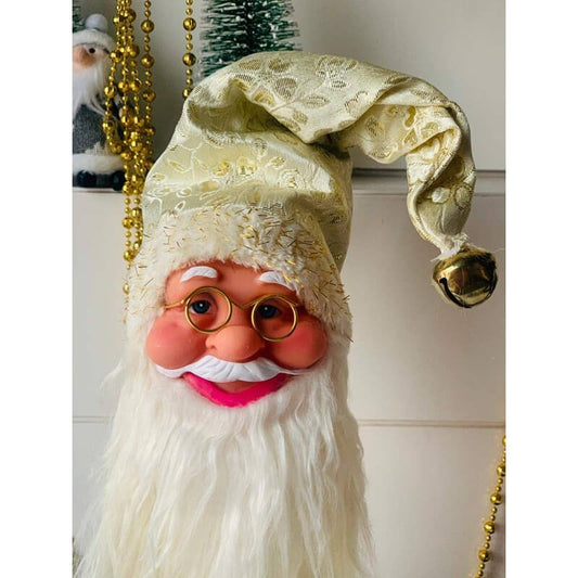 The Sparkly Gold 3d Santa Wine Bottle Cover - Little Surprise BoxThe Sparkly Gold 3d Santa Wine Bottle Cover