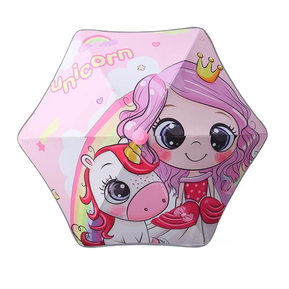 Uni Princess theme, Canopy Shape Umbrella for Kids, 2-6yrs. - Little Surprise BoxUni Princess theme, Canopy Shape Umbrella for Kids, 2-6yrs.