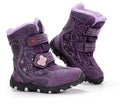 Unisex Kids Snowboots, Cute run-though stitched purple butterfly with embelishments - Little Surprise BoxUnisex Kids Snowboots, Cute run-though stitched purple butterfly with embelishments