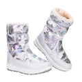 White and Silver Glam Kids Winter Snowboots - Little Surprise BoxWhite and Silver Glam Kids Winter Snowboots