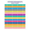 White and Silver Snowflakes women Winter Snownboots - Little Surprise BoxWomens Snowboots Size Chart