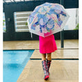 White Hydrangea Bunch Floral Print Translucent All-season Umbrella for Kids & Adults - Little Surprise BoxWhite Hydrangea Bunch Floral Print Translucent All-season Umbrella for Kids & Adults