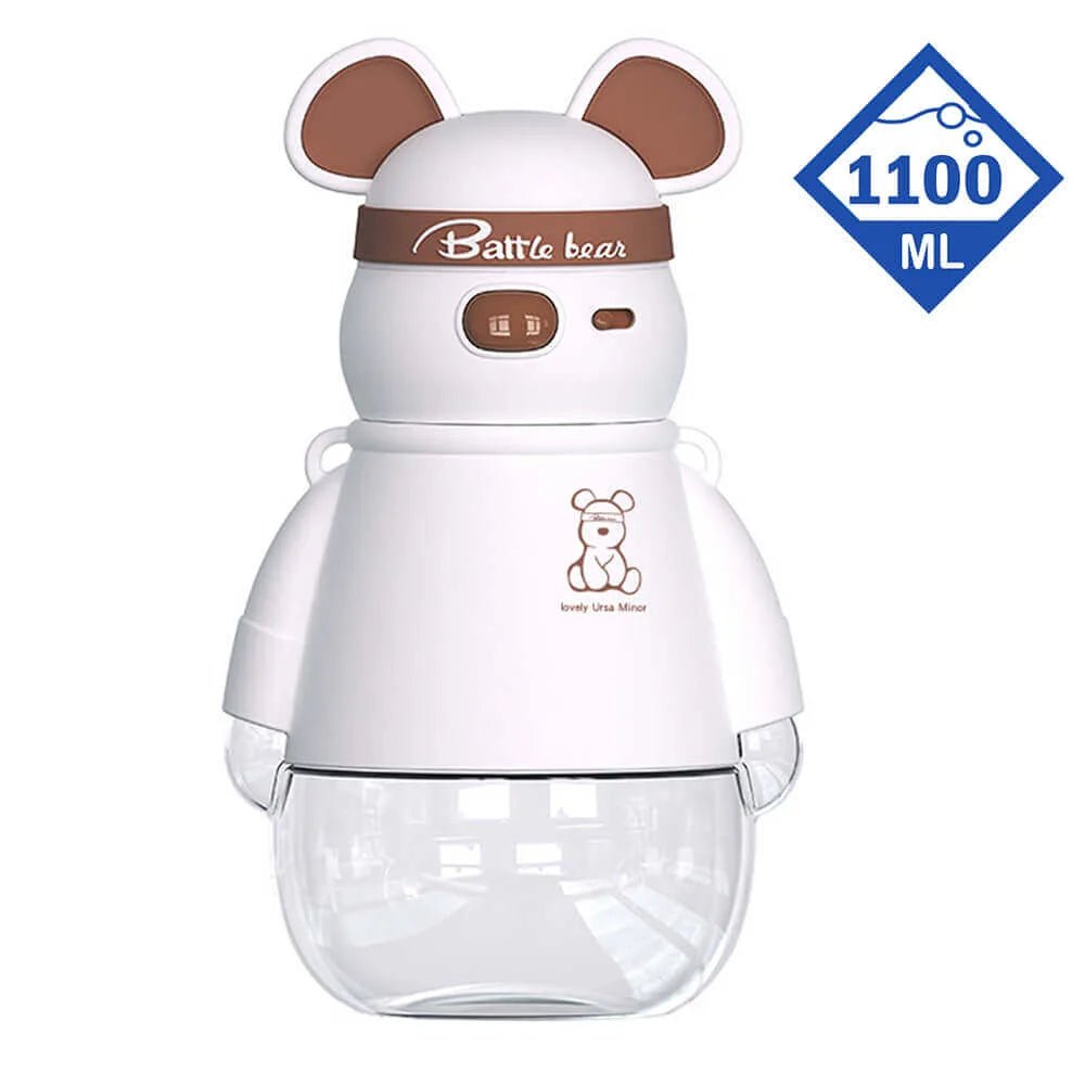 White, Kelly Jo Bear water bottle for Kids and Adults,1100 ml, Brown - Little Surprise BoxWhite, Kelly Jo Bear water bottle for Kids and Adults,1100 ml, Brown