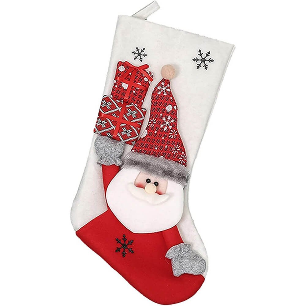 White Stocking Santa Christmas Stockings - Little Surprise BoxWhite Stocking Santa Christmas Stockings